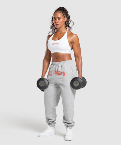 Women's Gymshark Strength Department Graphic Sports Bra White