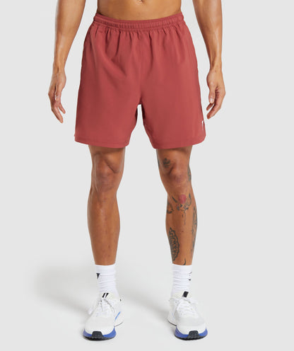 Gymshark Strike Shorts Rust Red