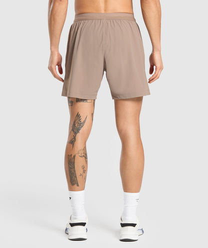 Gymshark Hybrid 6" Shorts Lifestyle Brown