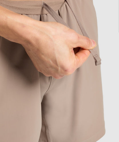 Gymshark Hybrid 6" Shorts Lifestyle Brown