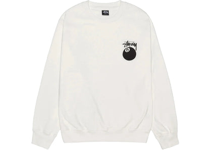 stussy 8 ball pigment dyed crew natural