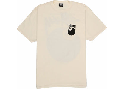 stussy 8 ball pigment dyed tee natural