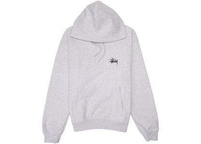 stussy basic hoodie ash heather