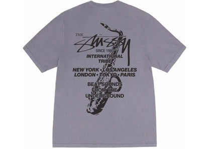 stussy beat sounds pigment dyed tee shark