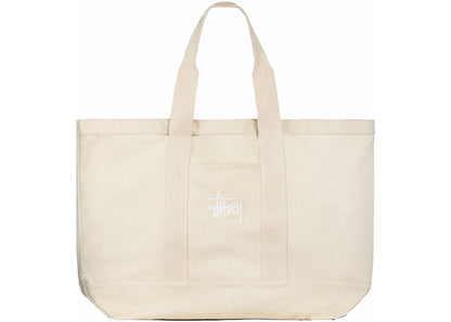 Stussy Canvas Extra Large Tote Bag Natural