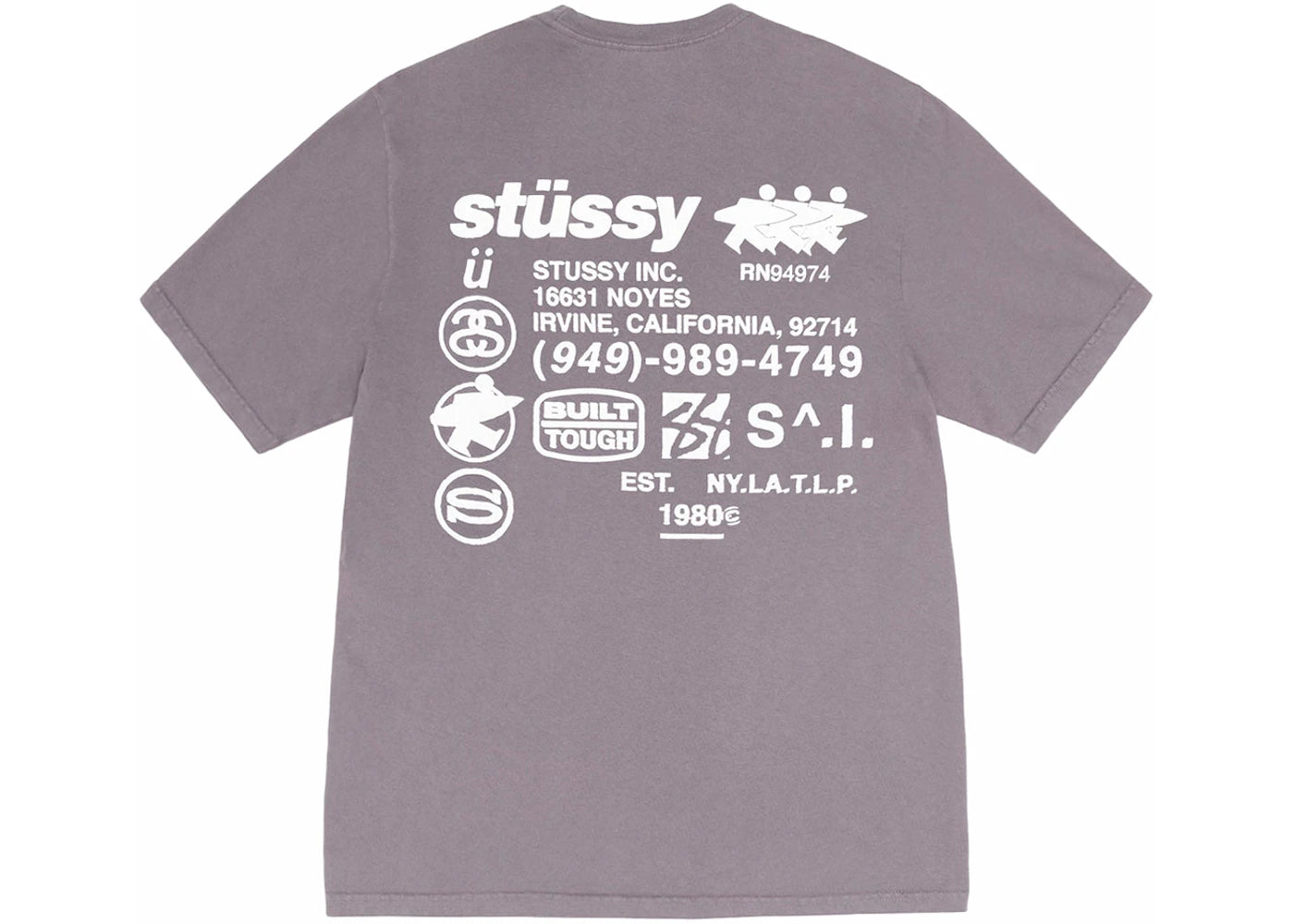 stussy dna pigment dyed tee shark