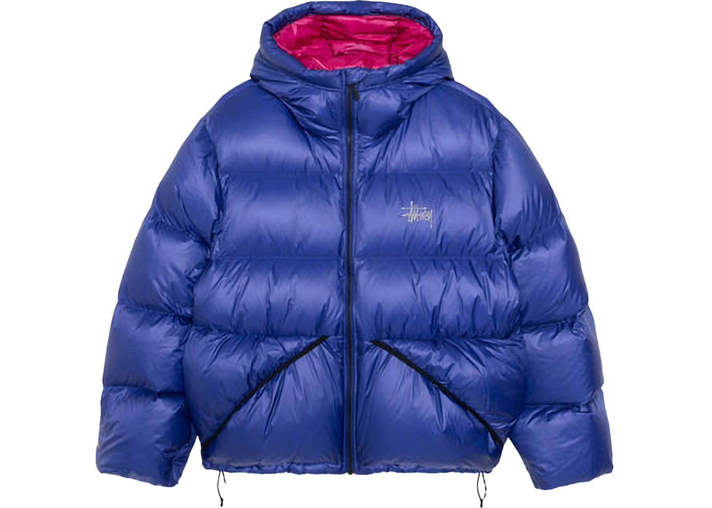 stussy down micro ripstop parka blue