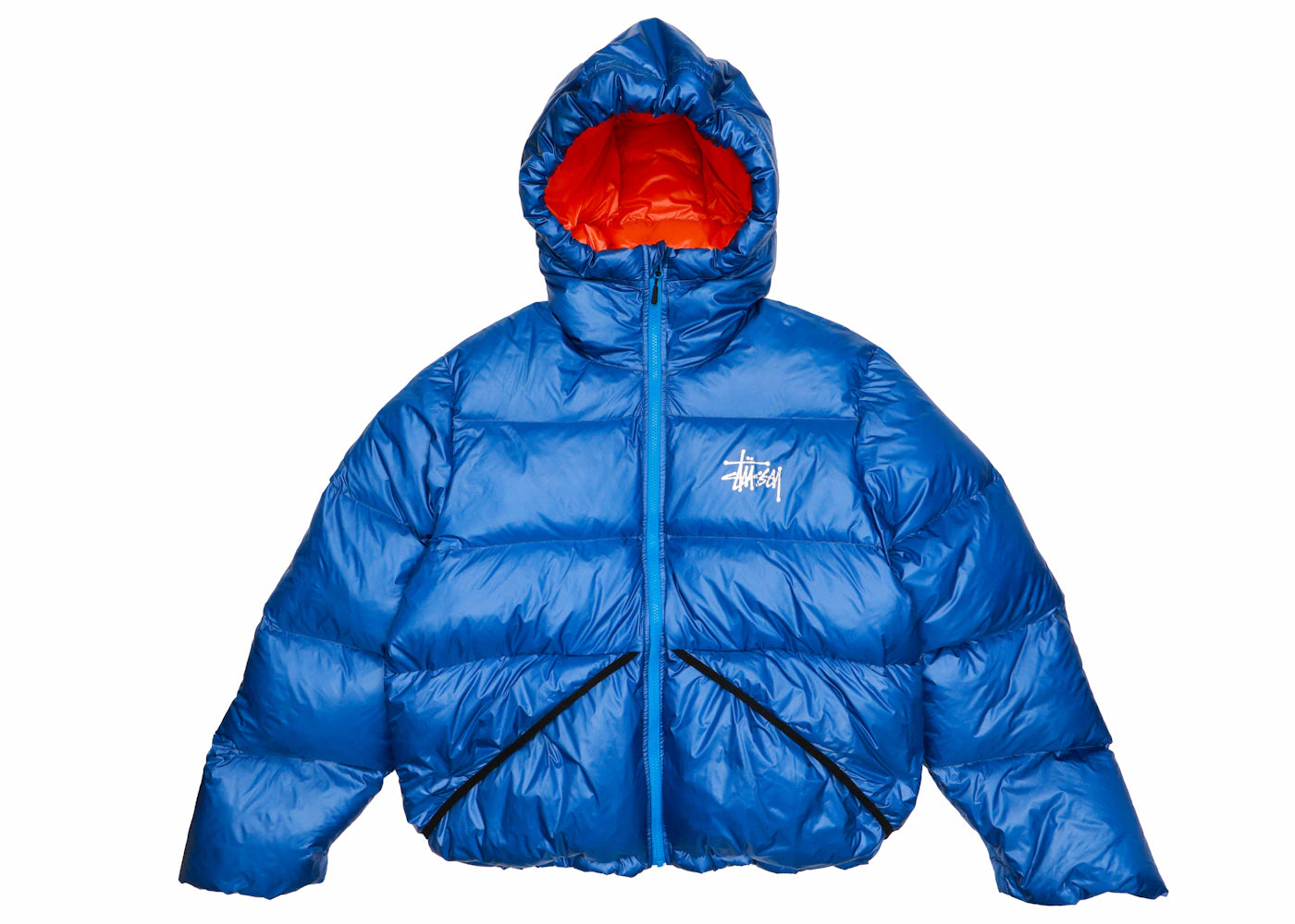 stussy down parka micro ripstop royal