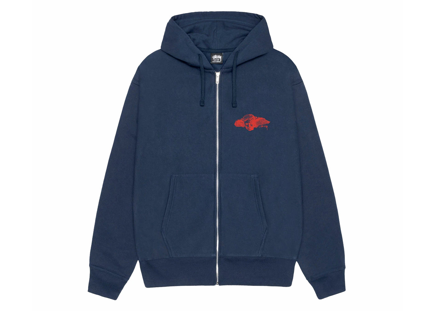 stussy hypnos zip hoodie navy