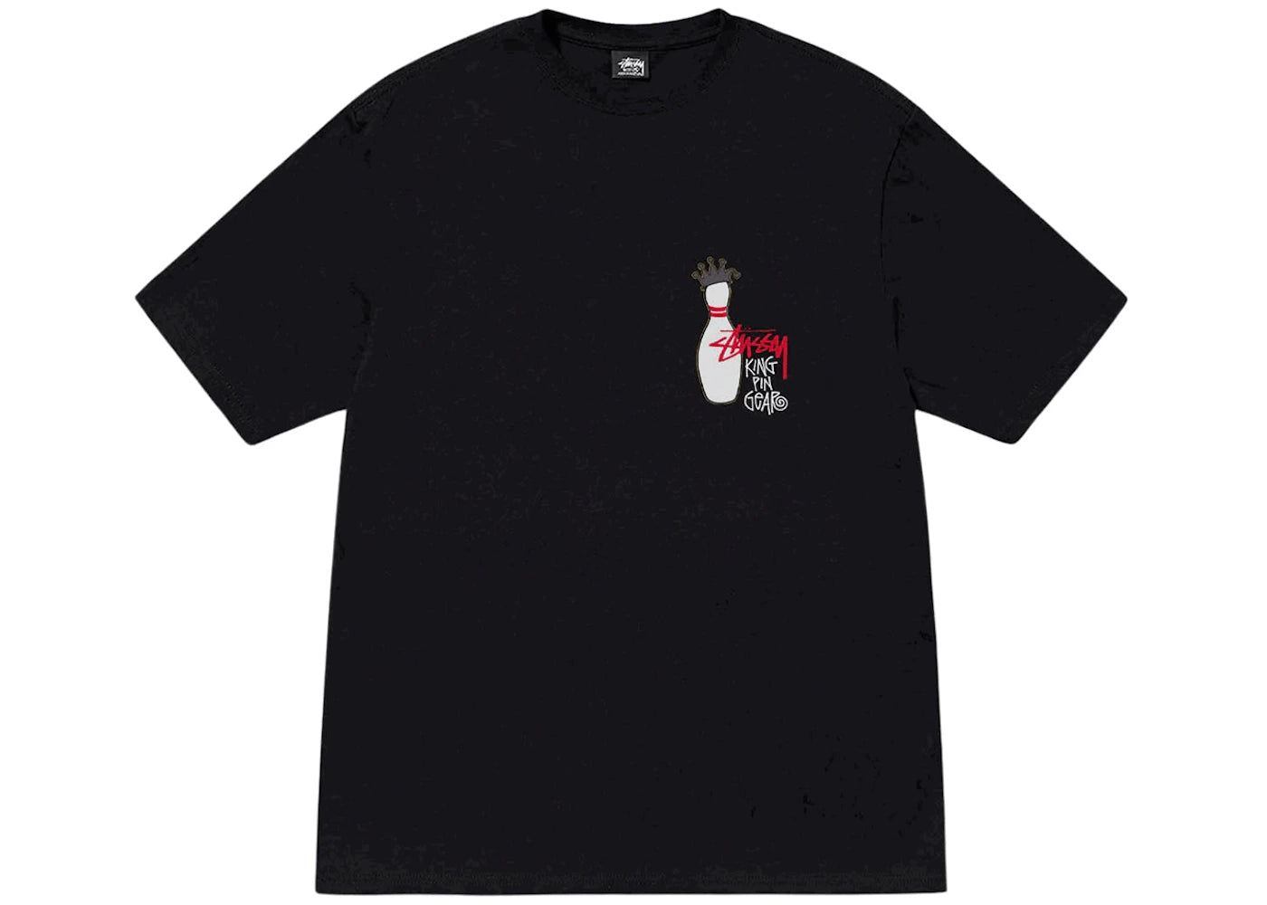 stussy kingpin pigment dyed t-shirt black