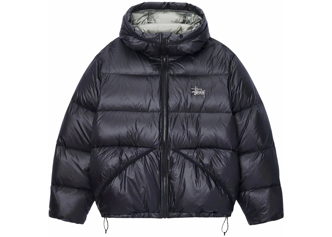 stussy micro ripstop down parka phantom black