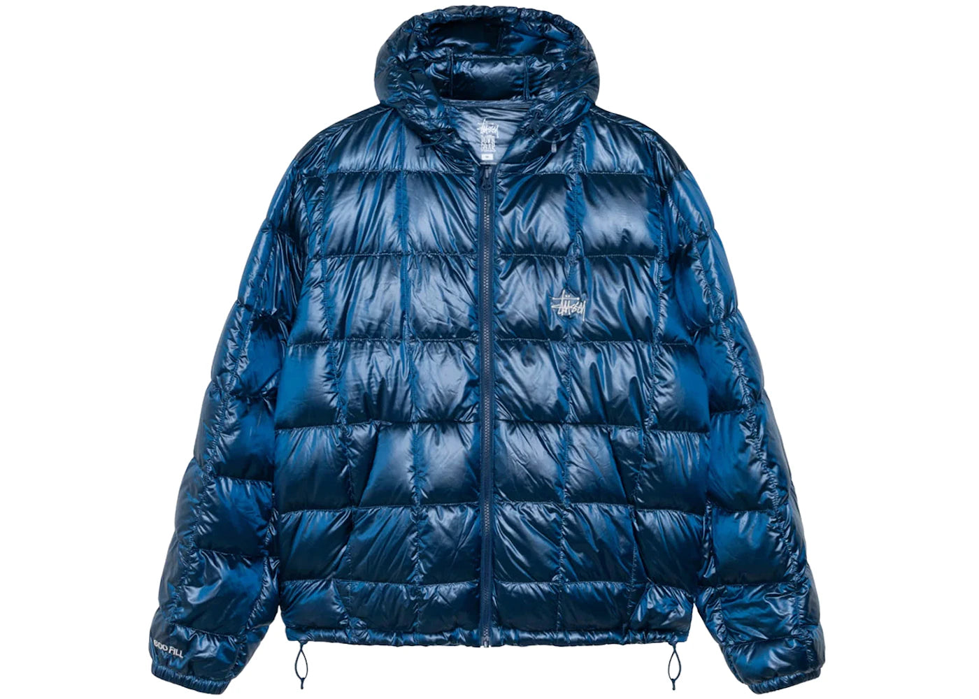 stussy midweight hooded puffer royal