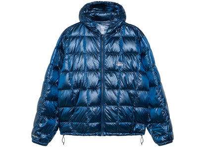 stussy midweight hooded puffer royal