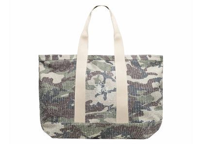 Stussy Needle Punch Xl Tote Bag Camo