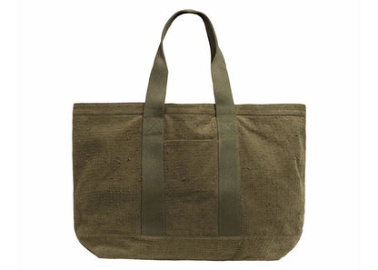 Stussy Needle Punch Xl Tote Bag Olive