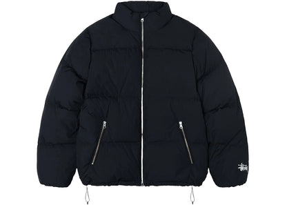 stussy nylon down puffer black