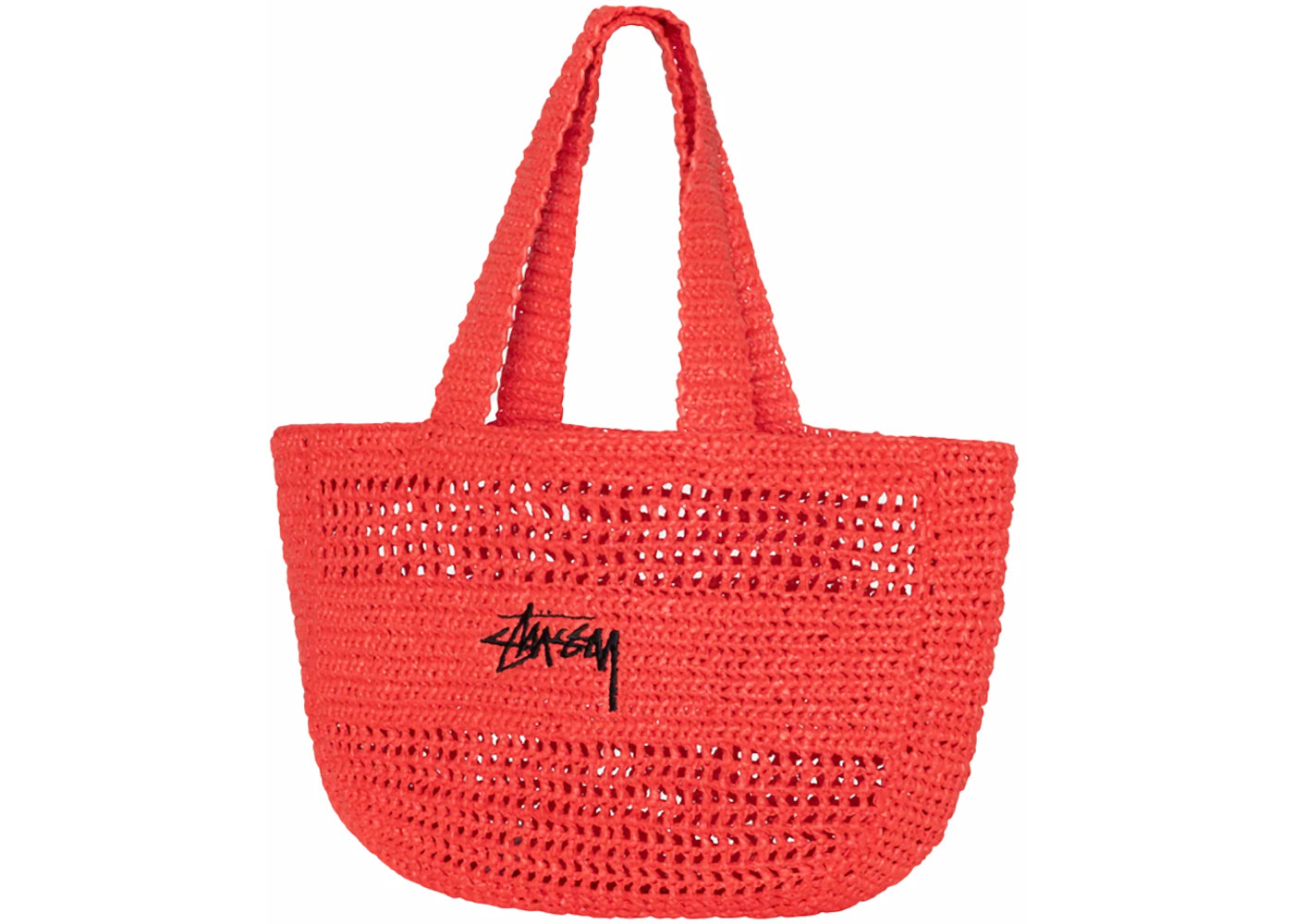 Stussy Raffia Tote Bag Red