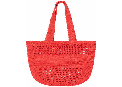 Stussy Raffia Tote Bag Red