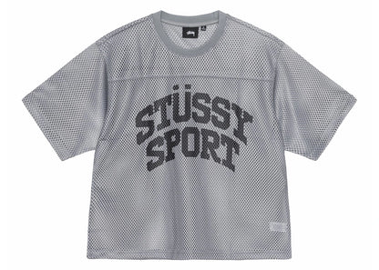 stussy sport jersey silver