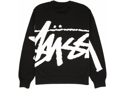 stussy stock sweater black