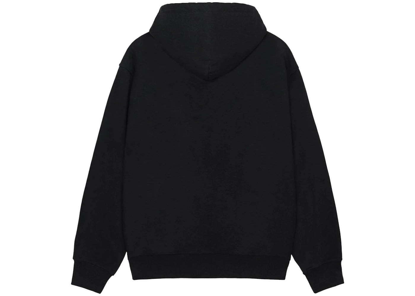 stussy worker hoodie black