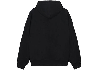 stussy worker hoodie black