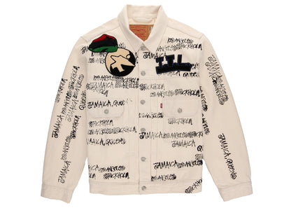 stussy x denim tears x our legacy ttl denim jacket white