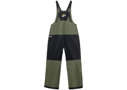 stussy x mountain hardwear exposure gore-tex bib poblano/black