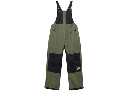 stussy x mountain hardwear exposure gore-tex bib poblano/black