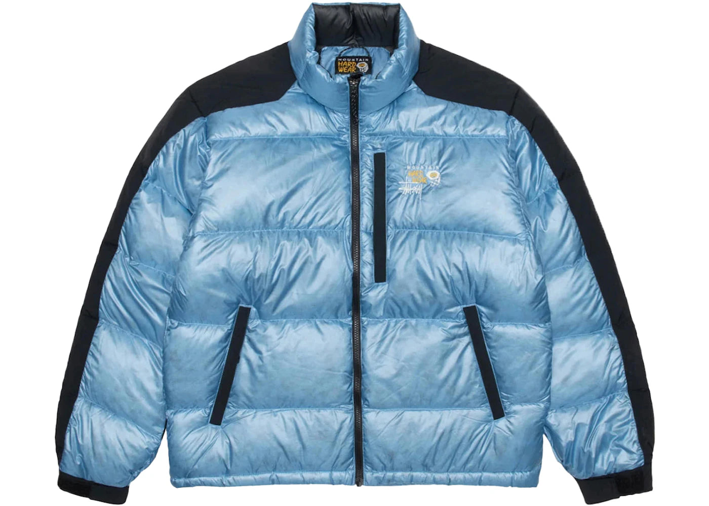 stussy x mountain hardwear subzero down jacket nitric blue/black