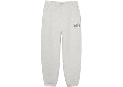 stussy x nike fleece pant (fw25) grey heather