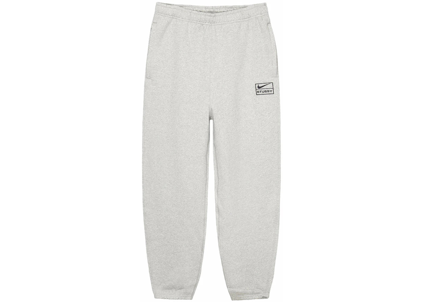 stussy x nike fleece pant grey heather