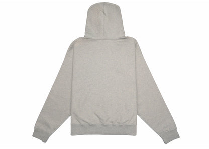 stussy x nike fleece zip hoodie grey heather