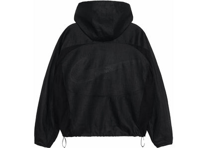 stussy x nike linen shell jacket black
