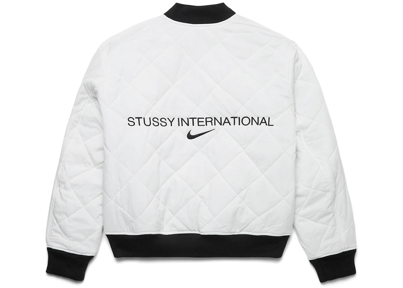 stussy x nike reversible varsity jacket black/sail