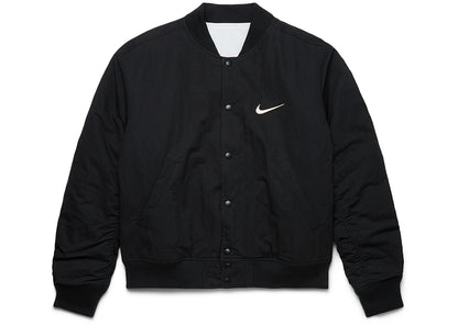 stussy x nike reversible varsity jacket black/sail