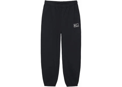 nike x stussy stone washed fleece sweatpants (fw23) black