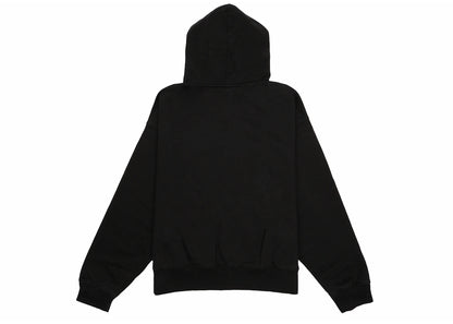 stussy x nike stone washed fleece zip hoodie black