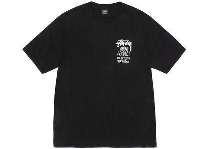stussy x our legacy work shop 8 ball yin yang pigment dyed tee black
