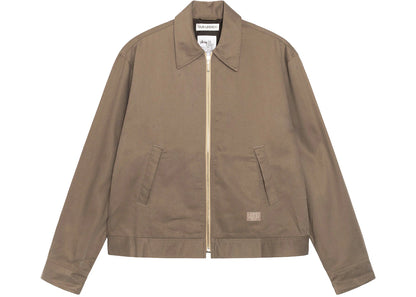 stussy x our legacy work shop blouson twill jacket olive cavalry twill