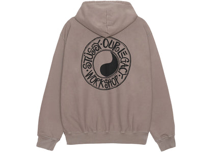 stussy x our legacy work shop buana pigment dyed hoodie taupe