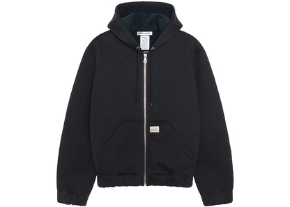 stussy x our legacy work shop scuba zip hoodie black scuba