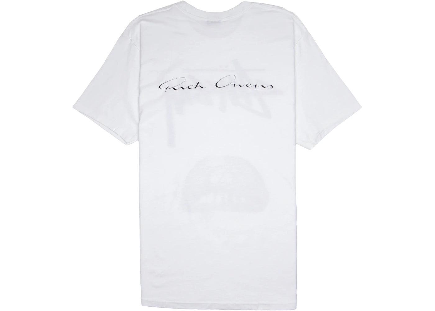 stussy x rick owens world tour collection t-shirt white