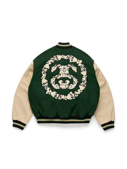 Stüssy Tears Double S Wreath Varsity Jacket