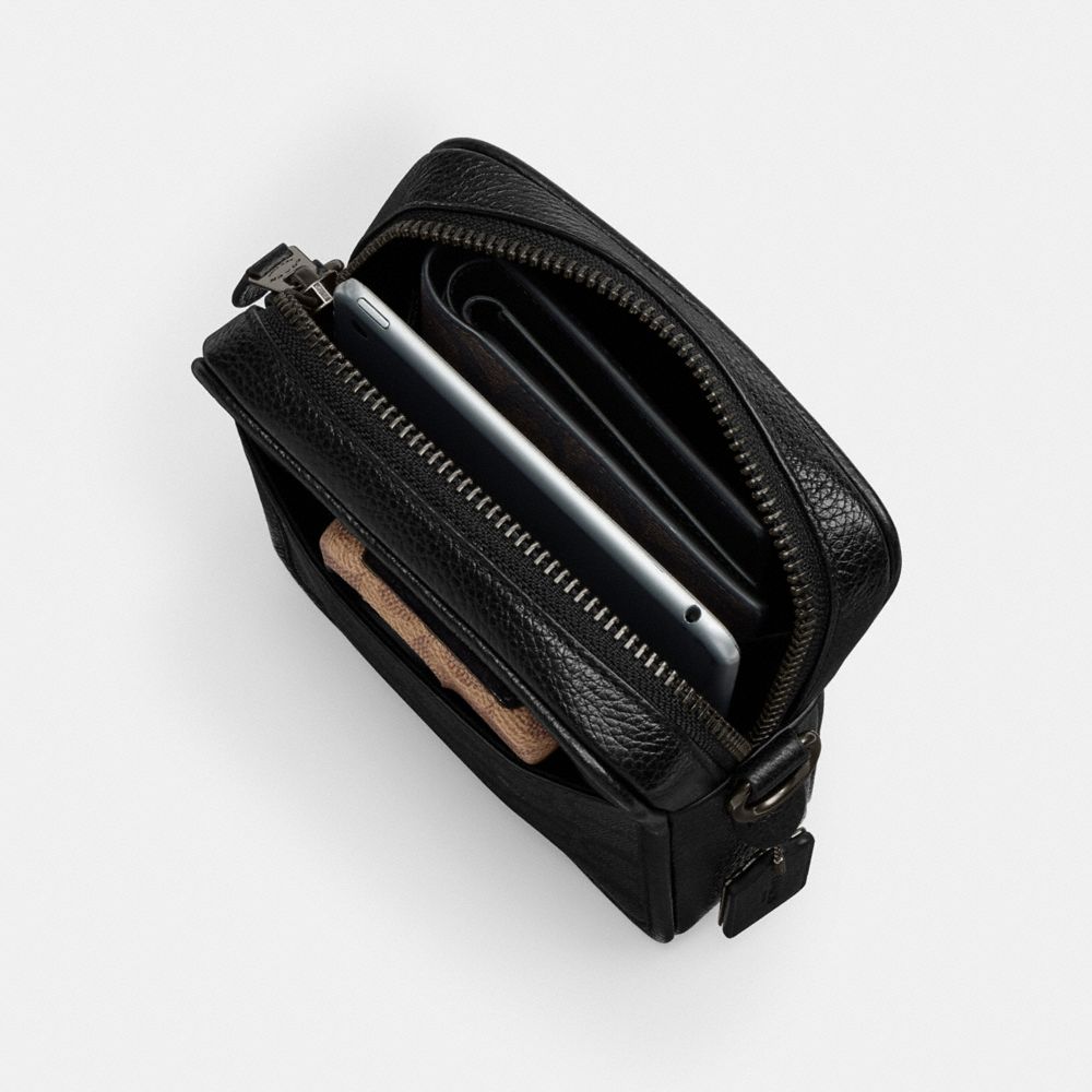 Coach Sullivan Crossbody Bag In Signature Canvas With Patches Gunmetal Charcoal Multi