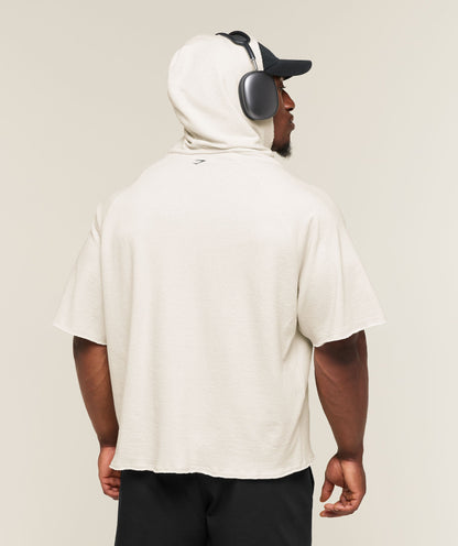 Gymshark Summer Pump Cover Short Sleeve Hoodie Tinted White