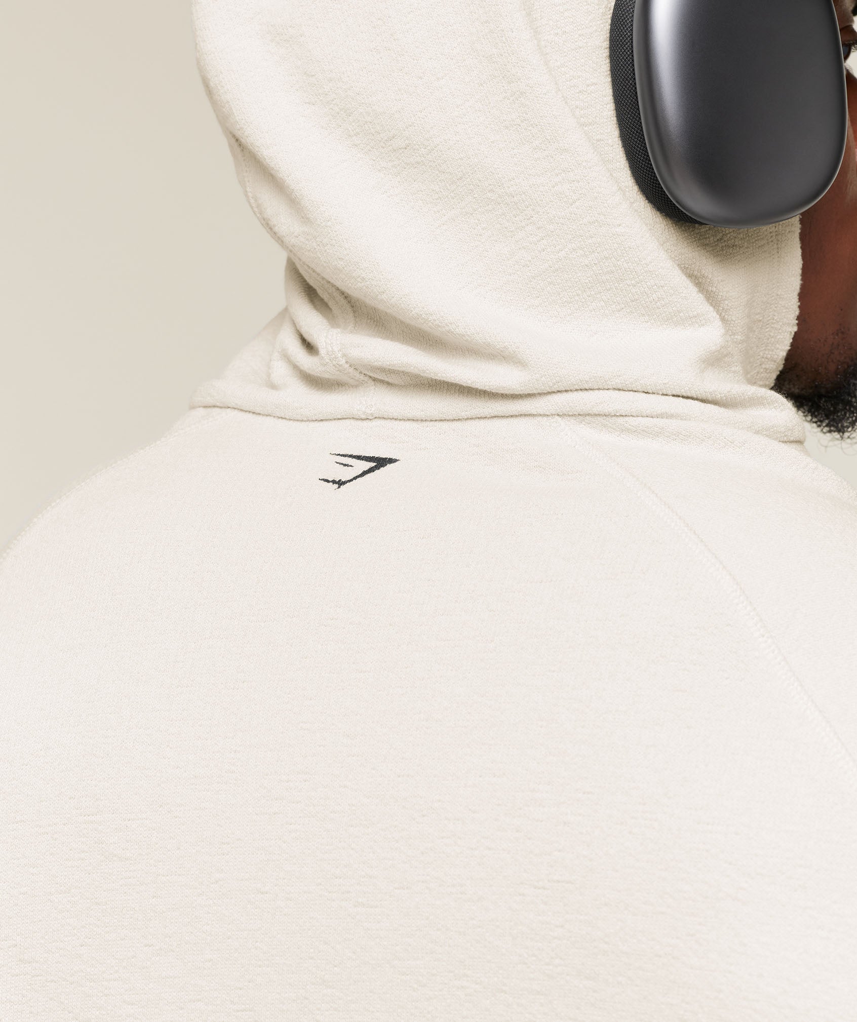 Gymshark Summer Pump Cover Short Sleeve Hoodie Tinted White