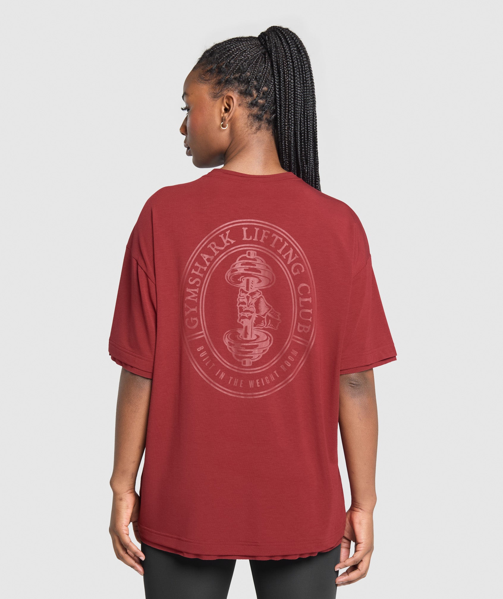 Women's Gymshark Superset Graphic T-Shirt Sets Red