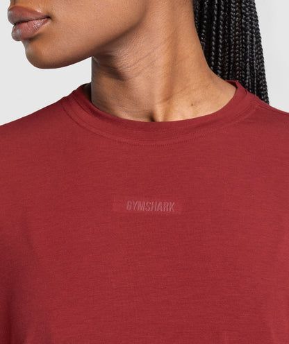 Women's Gymshark Superset Graphic T-Shirt Sets Red