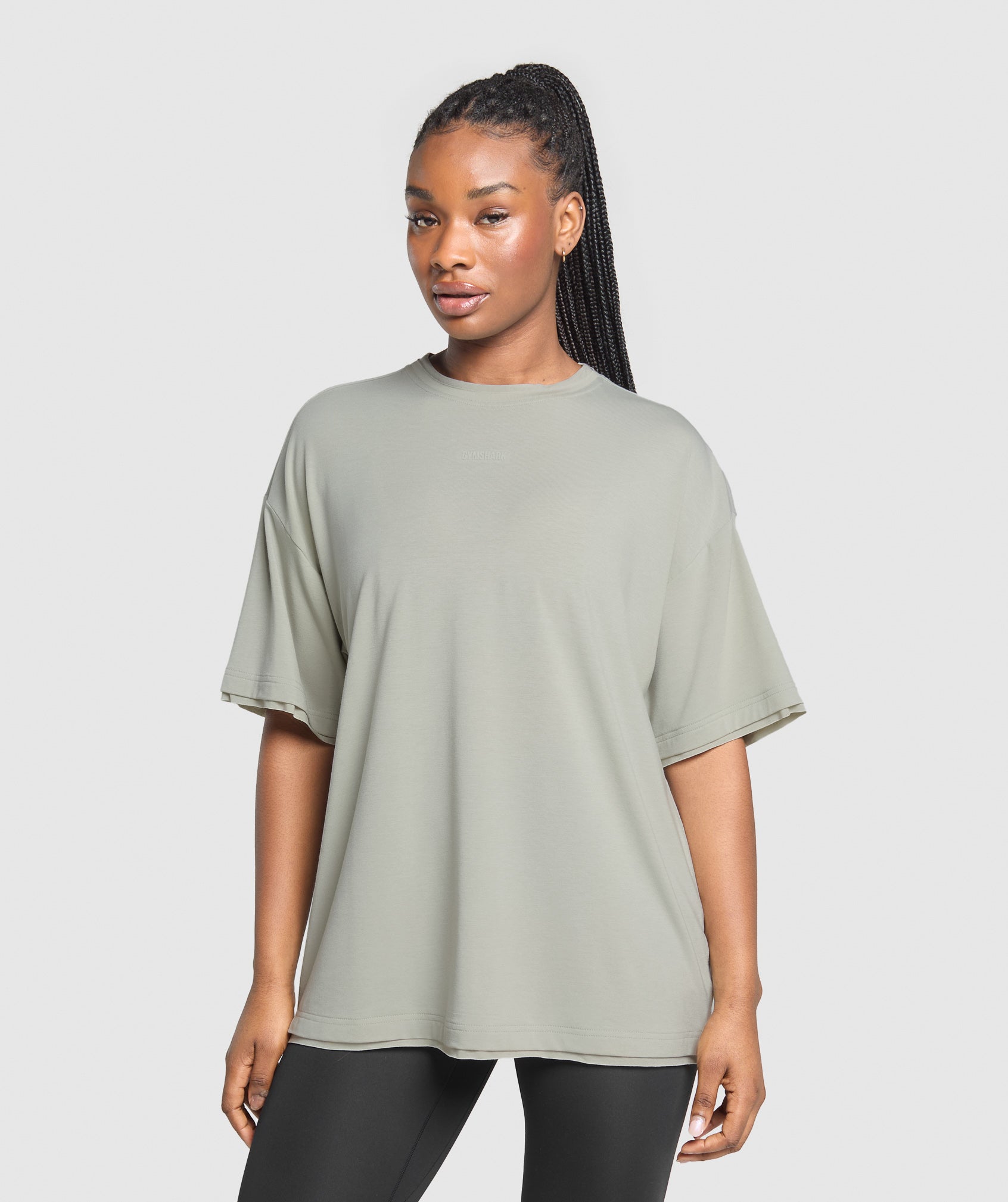 Women's Gymshark Superset Graphic T-Shirt Stone Grey